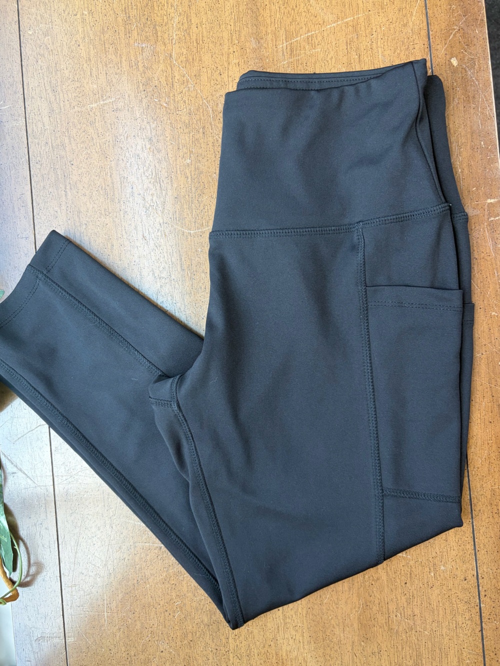 Black High Waisted Leggings M Athletic Yoga Pants Pockets